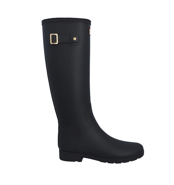 Womens Refined Gold Trim Tall Boot / Black