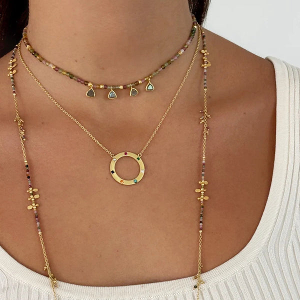 Mamounia Tourmaline + Labradorite Necklace / Multi