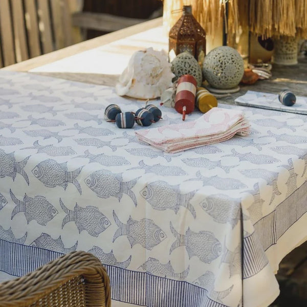 Fishy Tablecloth / Blue