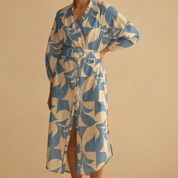 Belted Billow Sleeve Dress / Ipanema