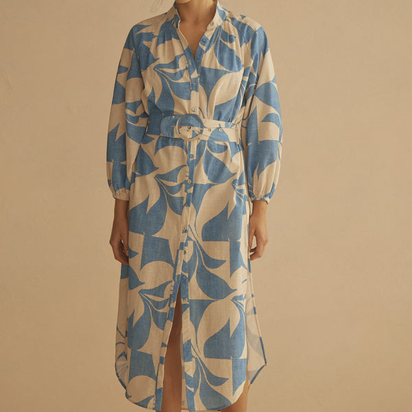 Belted Billow Sleeve Dress / Ipanema