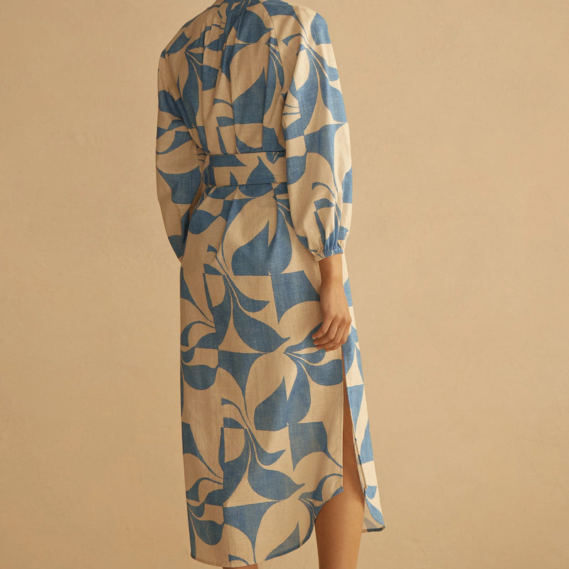 Belted Billow Sleeve Dress / Ipanema