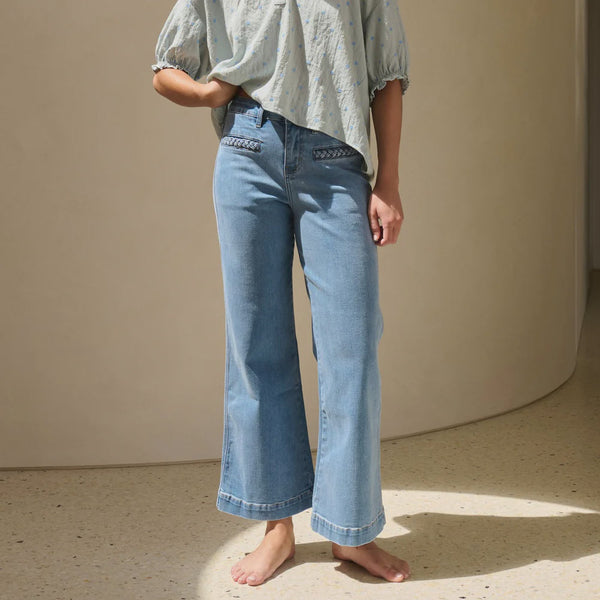 Freya Jean w Plait Pocket / 70's Blue