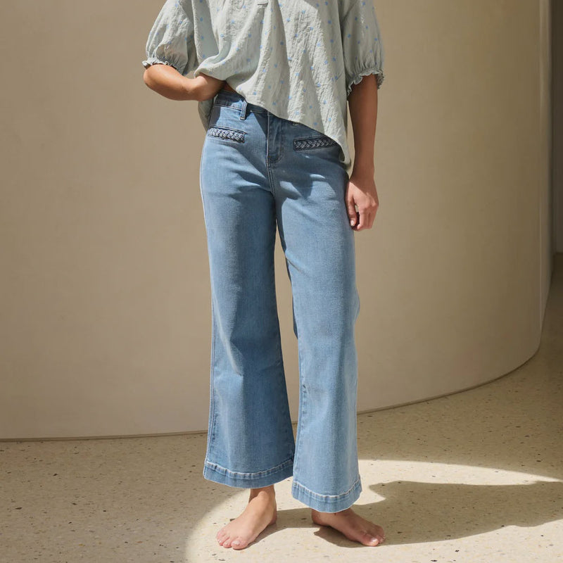 Freya Jean w Plait Pocket / 70's Blue