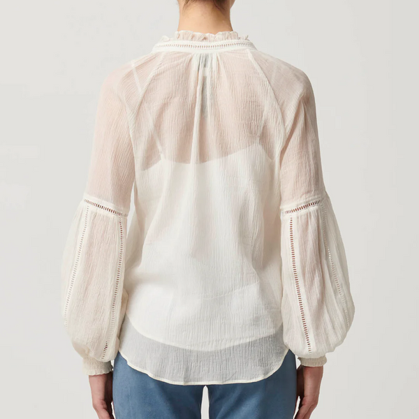 Kinlsey Crinkle Blouse / Milk
