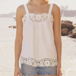 Lido Lace Top / White