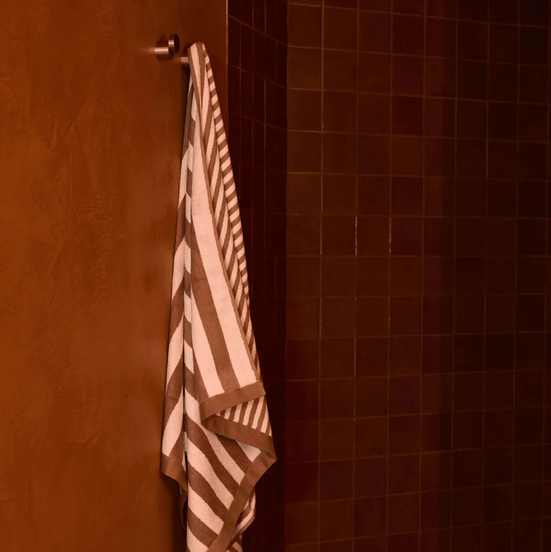 Raye Bath Mat Large / Terracotta