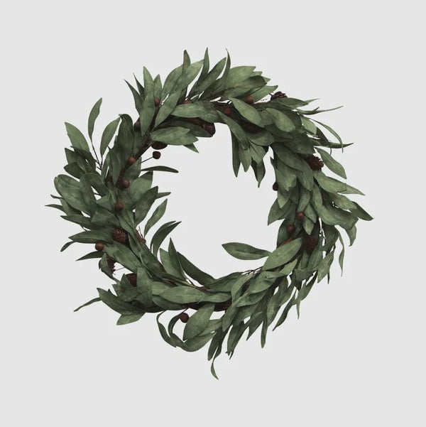 Eucalyptus + Brown Berry Wreath / Large