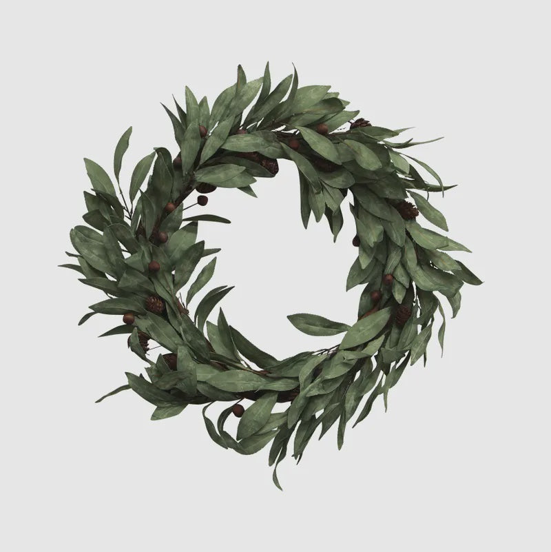 Eucalyptus + Brown Berry Wreath / Large