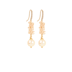 Shine Dormeuse Earrings / Beige