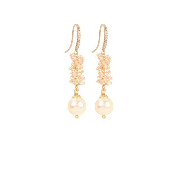 Shine Dormeuse Earrings / Beige