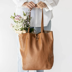 Large Tote / Dark Camel