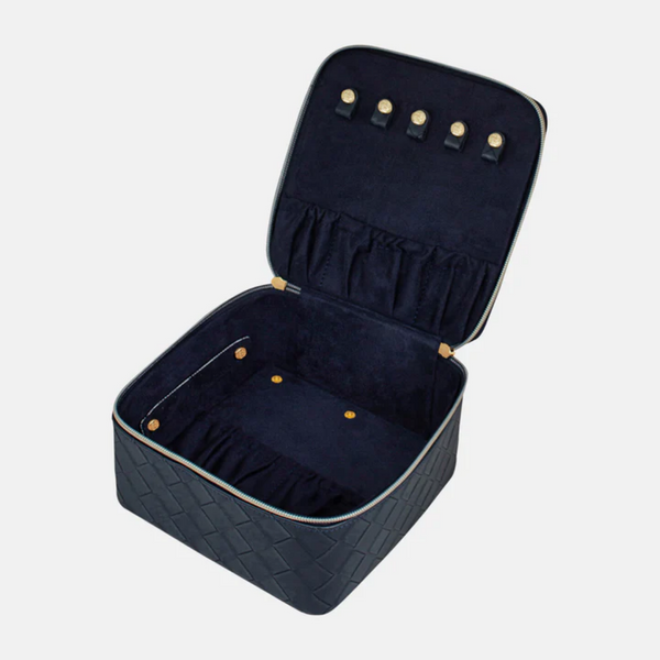 Woven Large Jewellery Cube / Navy