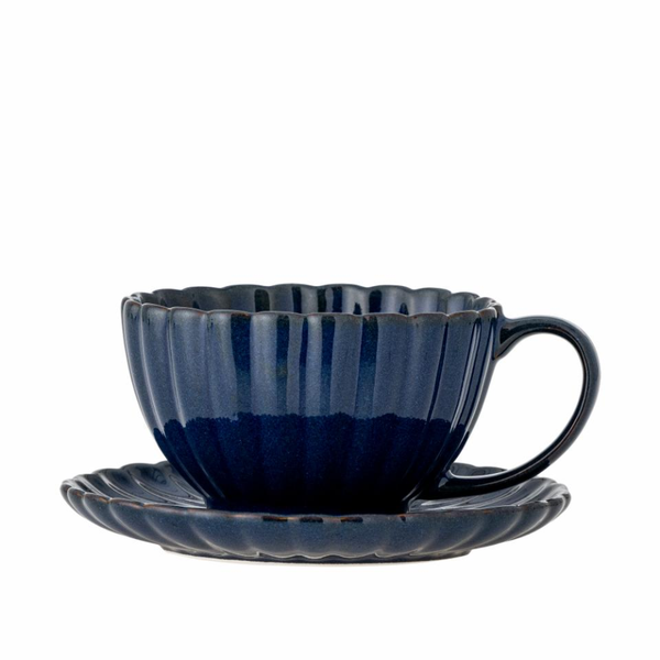 Latina Cup with Saucer / Blue