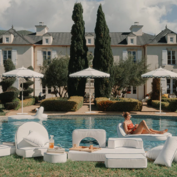 Outdoor Throw Pillows / Euro - Riviera White