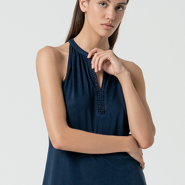 Maxi Sleeveless Dress / Navy