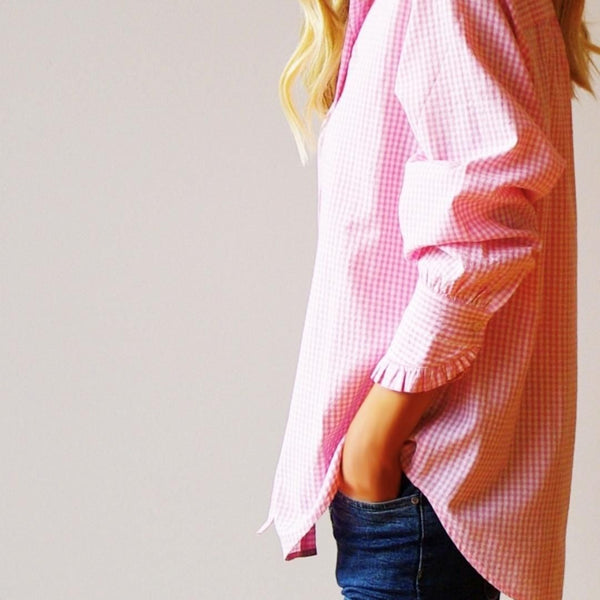 Lottie Gingham Shirt / Pink