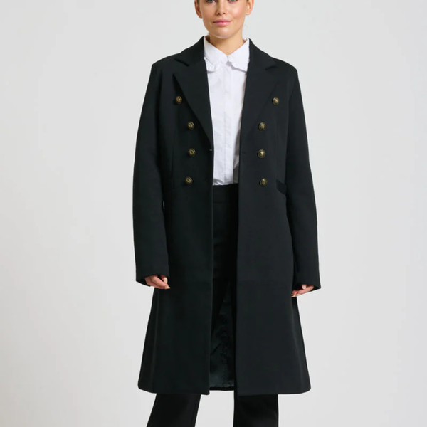 The Louise Long Line Coat / Black