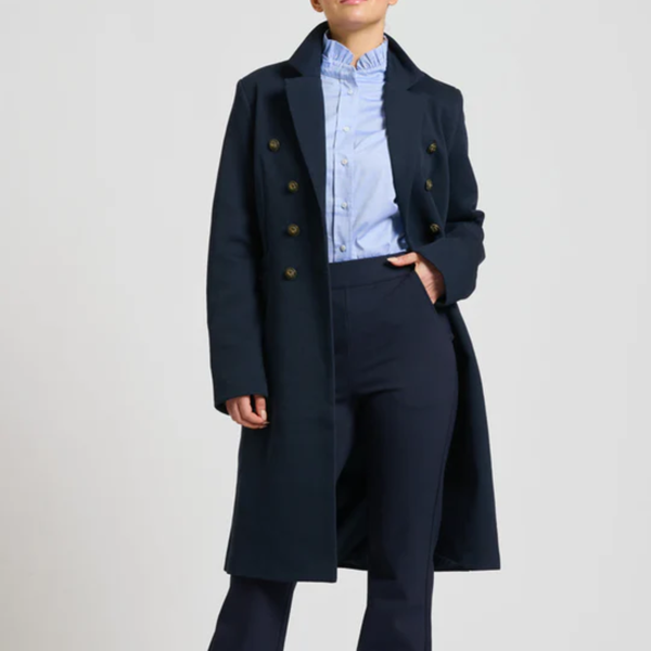 The Louise Long Line Coat / French Navy