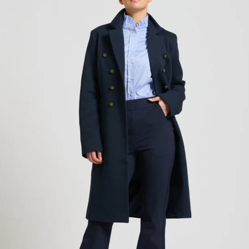 The Louise Long Line Coat / French Navy