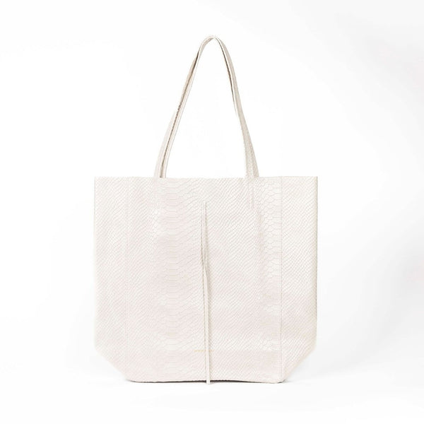 Snake Tote Bag / Cream
