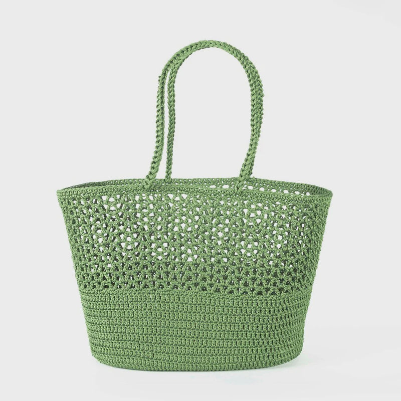 Romy Crochet Basket / Moss