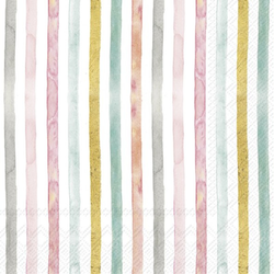 Lunch Napkins / Flamingo Fever Stripe