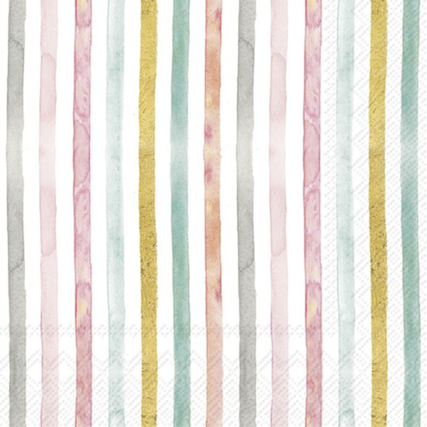Lunch Napkins / Flamingo Fever Stripe
