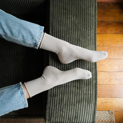 Glitter Lurex Socks / Beige