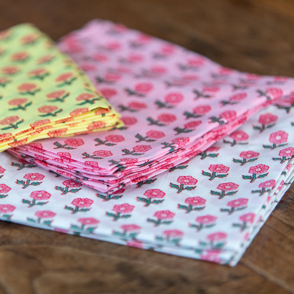Small Marigold Napkin Set 4 / Hibiscus