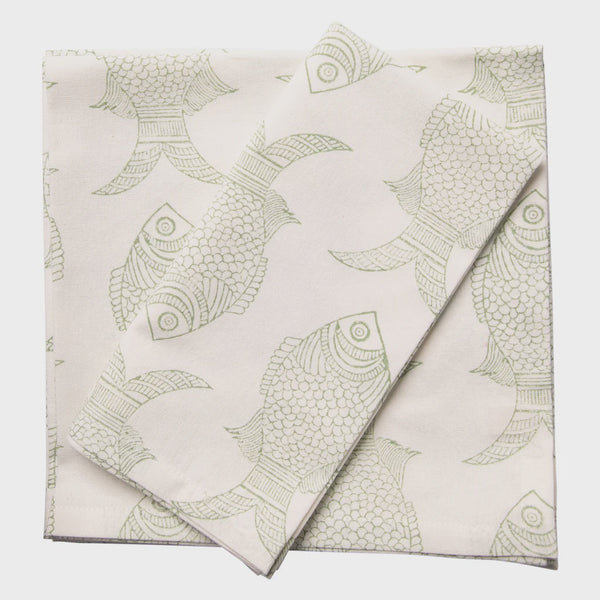Fishy Napkin Set 4 / Green