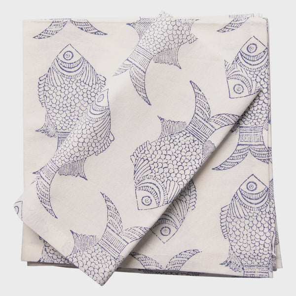 Fishy Napkin Set 4 / Blue