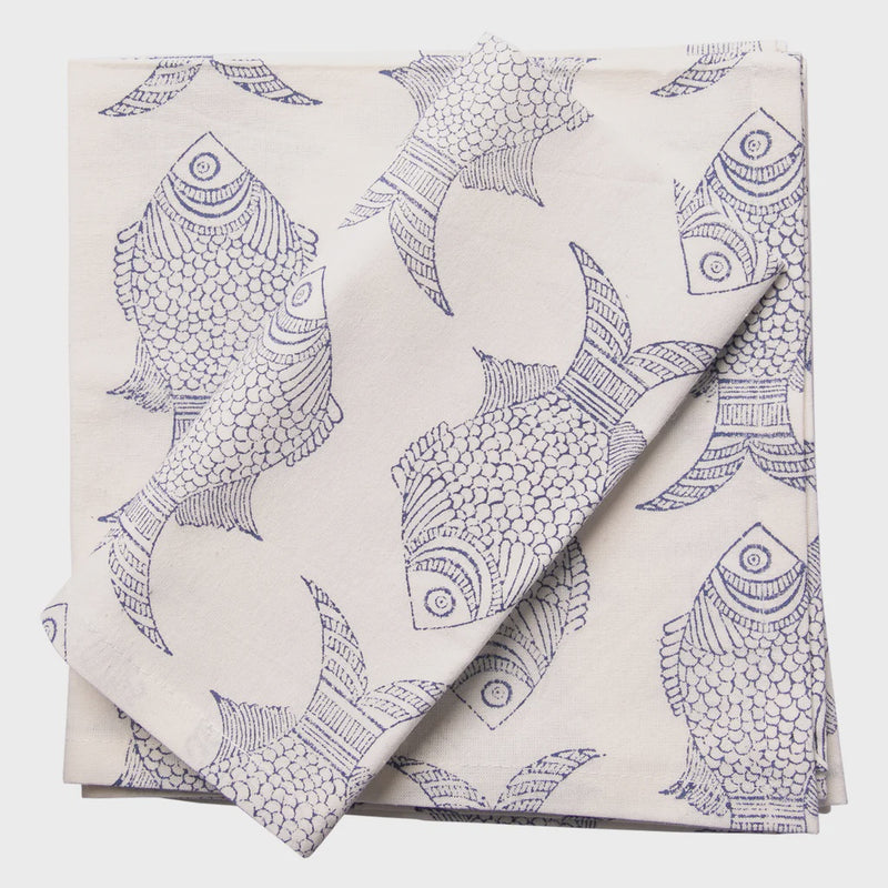 Fishy Napkin Set 4 / Blue