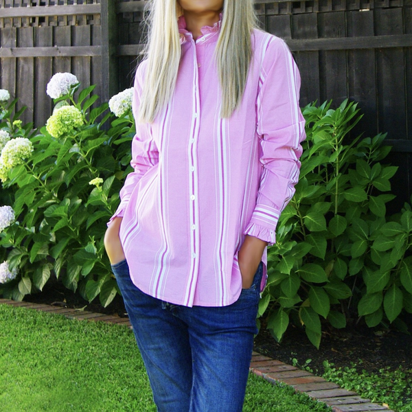 Maple Shirt / Pink Sherbet Stripe