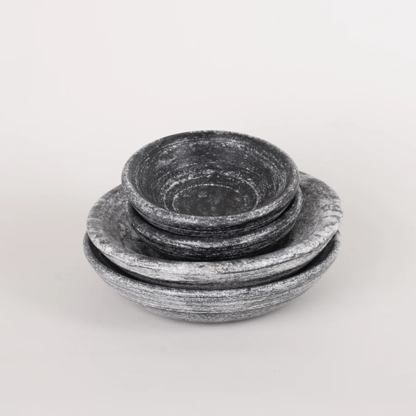 Bowl Marble Ravi 15cm / Black