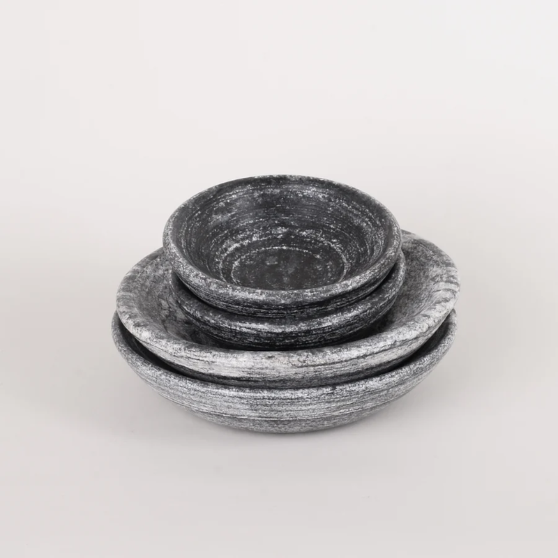 Bowl Marble Ravi 15cm / Black