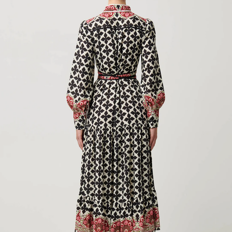 Marielle Placement Print Maxi Dress / Country Tapestry
