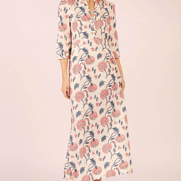Mary Capri Maxi / Pink + Blue