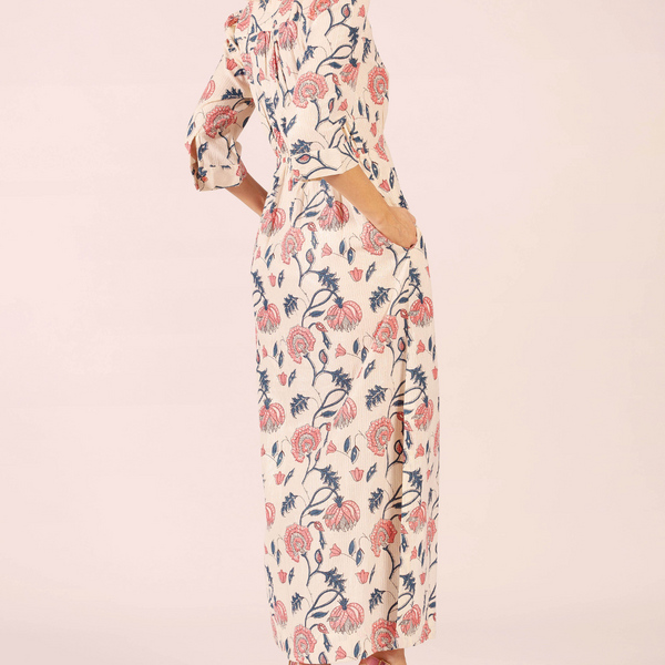 Mary Capri Maxi / Pink + Blue