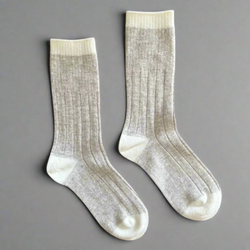 Merino Wool Socks with Band / Sand