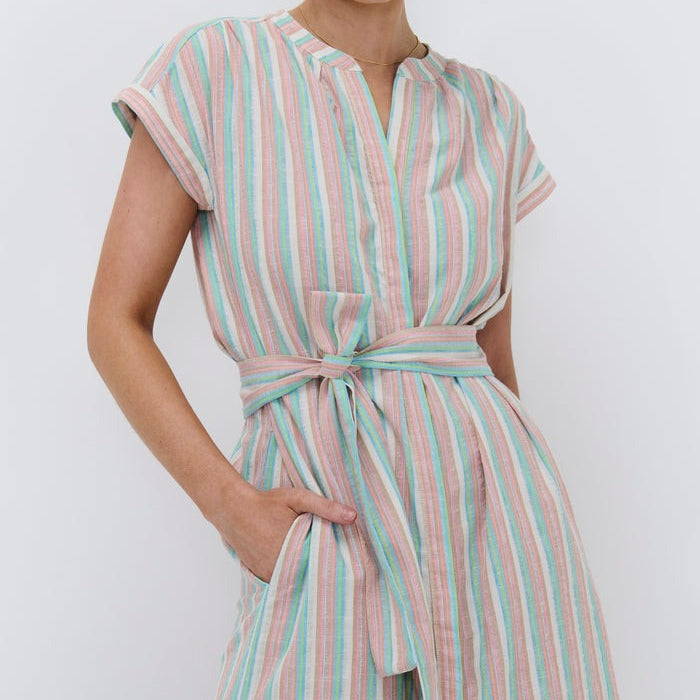 Miller Dress  / Aqua Stripe