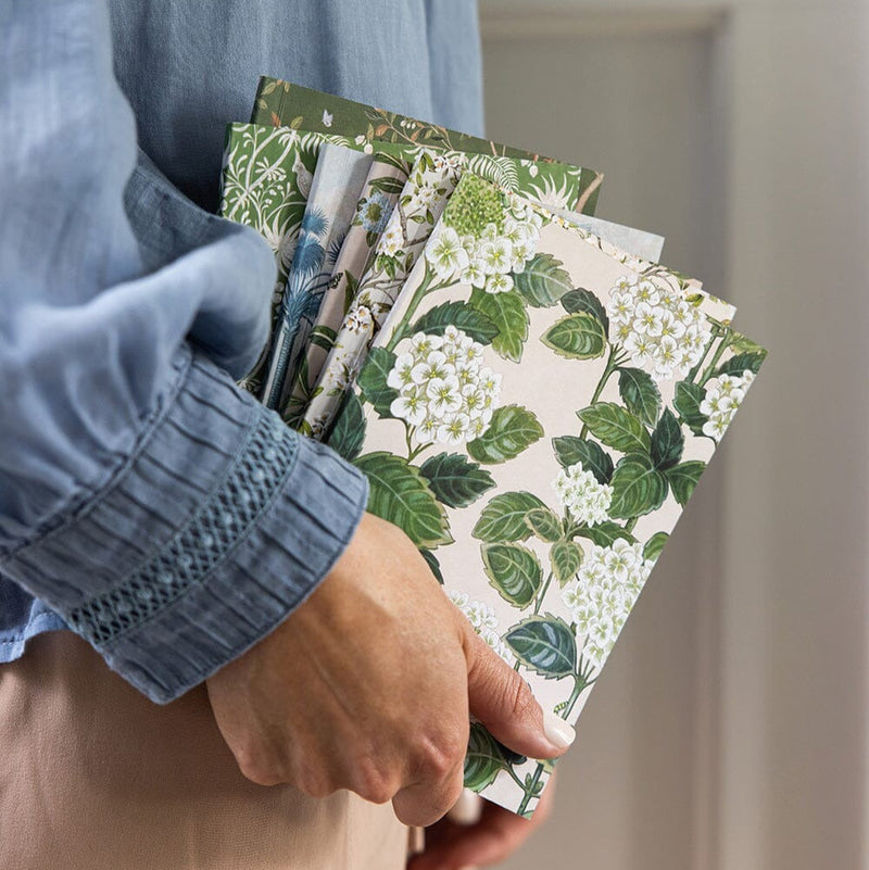 Pocket Lined Notebook / Hydrangea