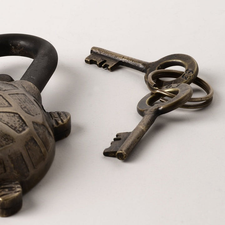 Antique Turtle Brass Lock