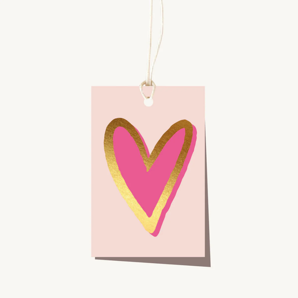 Painty Heart Gift Tag / Neon