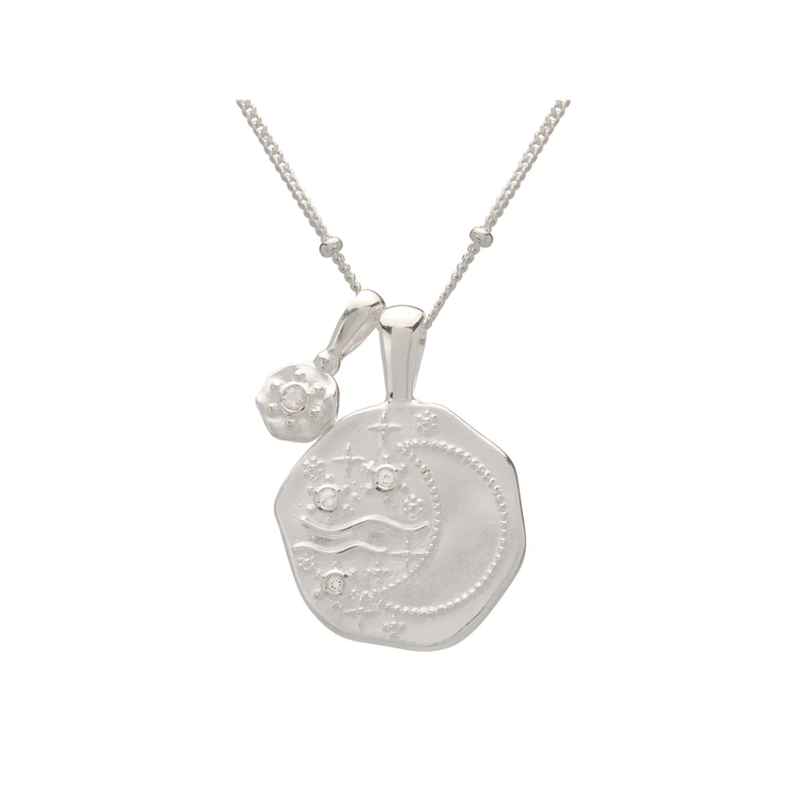 Night Sky Pendant Necklace / Sterling Silver