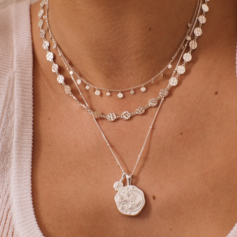 Night Sky Pendant Necklace / Sterling Silver