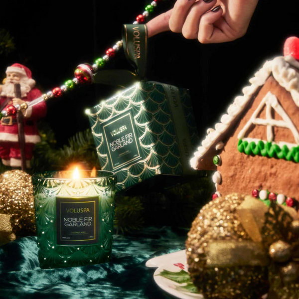 Noble Fir Garland Classic Boxed Candle
