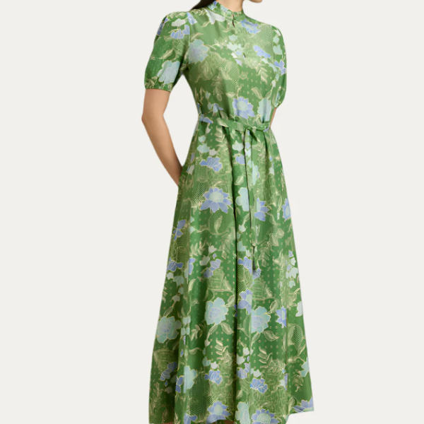 Oceanus Dress / Bloom Jungle Green