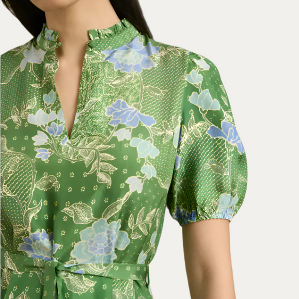 Oceanus Dress / Bloom Jungle Green