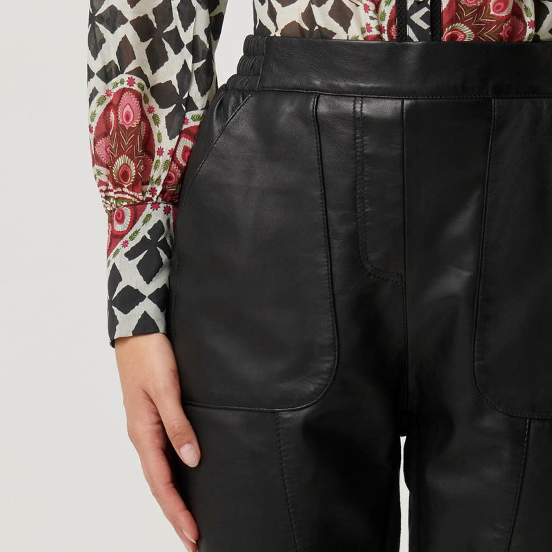 Sylvan Leather Jogger / Black